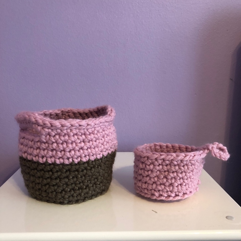 Crochet baskets